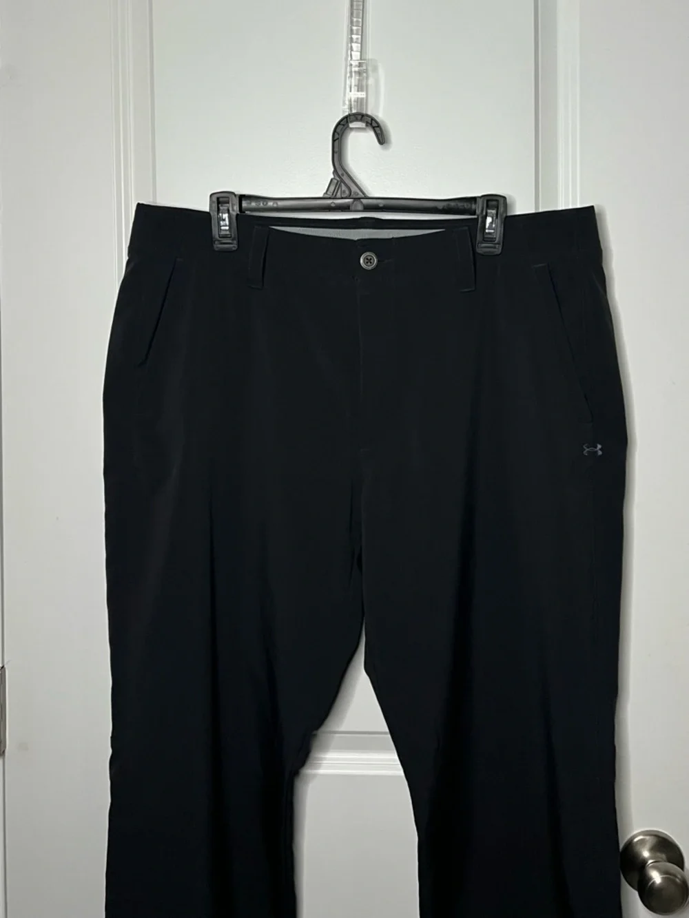 Under Armour Pants Coldgear Golf Performance Blk Stretch Flat Front Men's 38x32